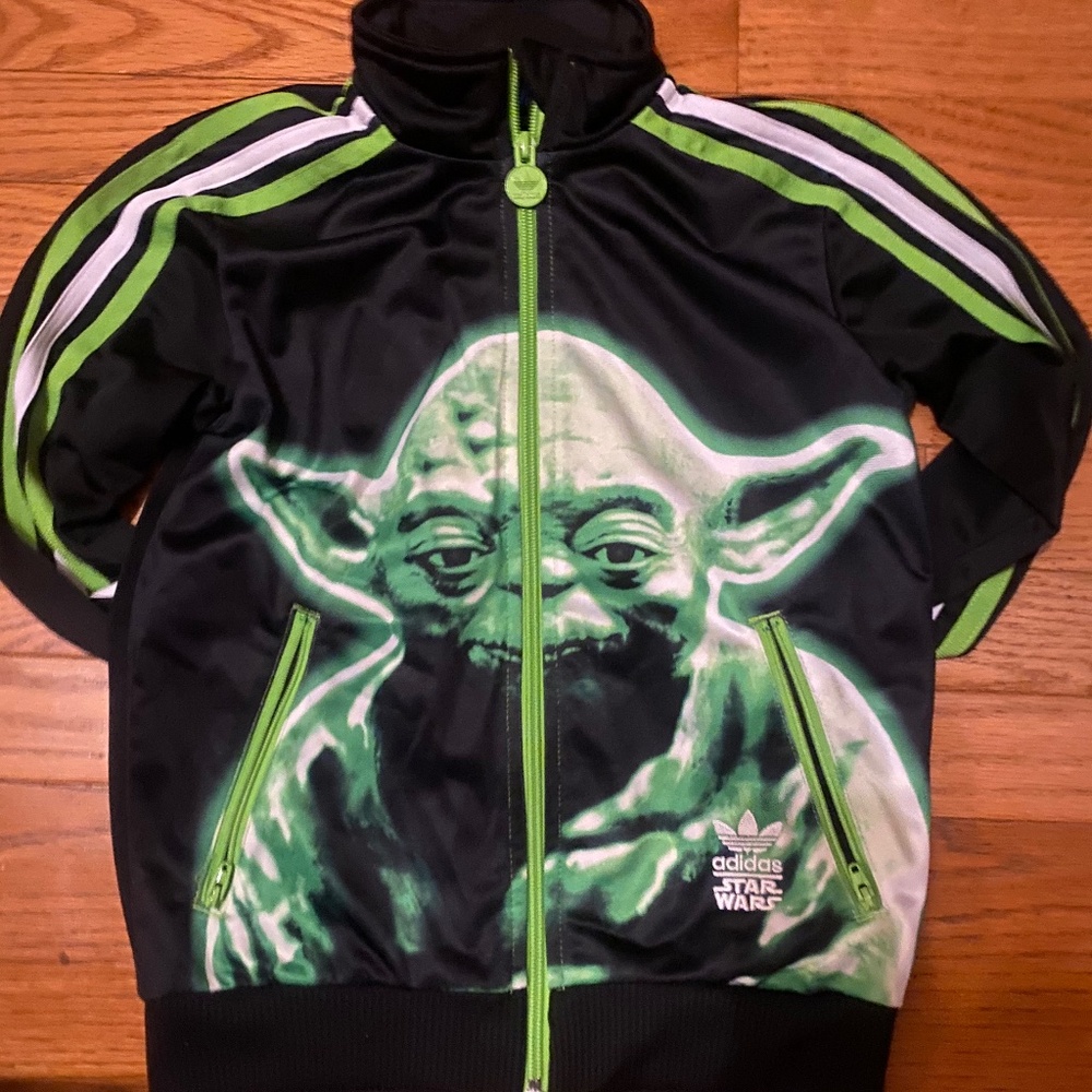 Kids Adidas STAR WARS Trefoil Full-Zip Track Jacket Size XS